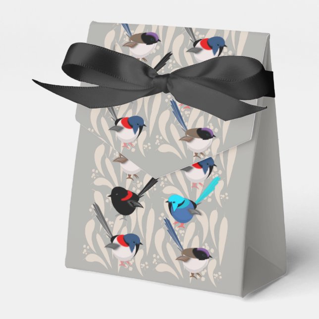 Caixinha De Lembrancinhas Fairy Wrens (Frente)