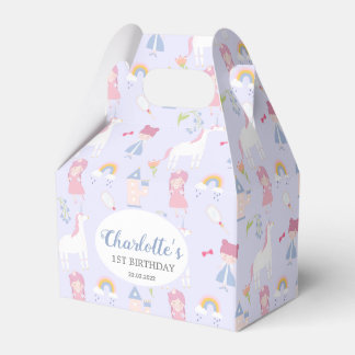 Caixinha De Lembrancinhas Fairytala cor-de-rosa, Princesa primeiro aniversar