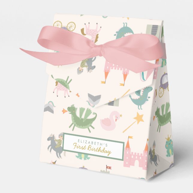 Caixinha De Lembrancinhas Fairytale Cute Dragon (Frente)