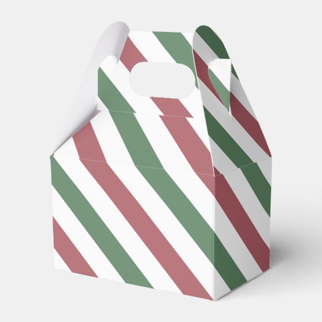 Caixinha De Lembrancinhas Faixas de Natal Personalizáveis (Frente)