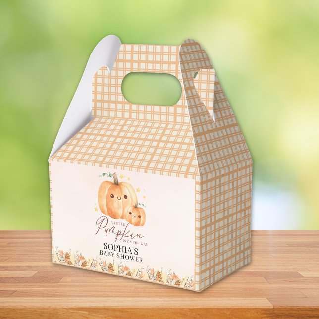 Caixinha De Lembrancinhas Fall Baby Shower Favor - "A Little Pumpkin  (Criador carregado)