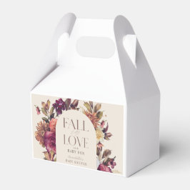 Caixinha De Lembrancinhas Fall in Love Autumn Wreath Arch Tan Baby Shower