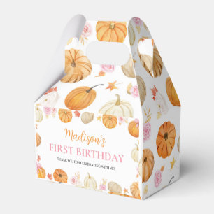 Caixinha De Lembrancinhas Fall Pumpkin Floral Girl Birday