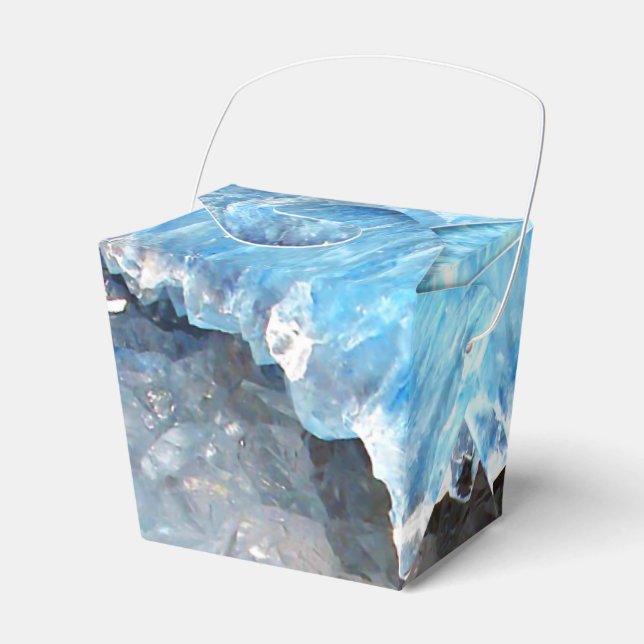 Caixinha De Lembrancinhas Falln Blue Crystal Geode (Frente)