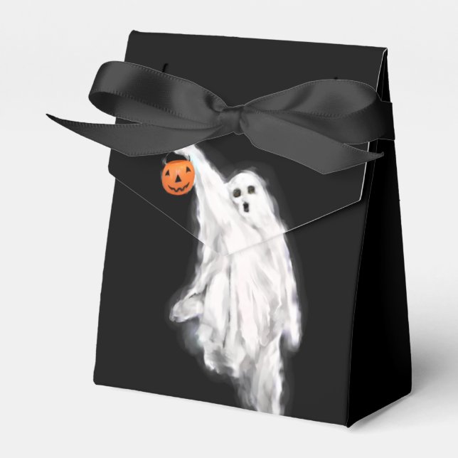 Caixinha De Lembrancinhas Fantasma do Halloween (Frente)
