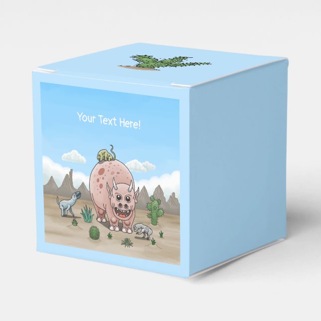 Caixinha De Lembrancinhas Fantasy Dinossauros (Frente)