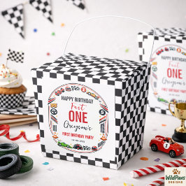 Caixinha De Lembrancinhas Fast One Race Car Boy 1st Birthday Party