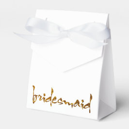 Caixinha De Lembrancinhas Faux Gold Foil Bridesmaid