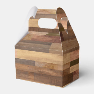 Caixinha De Lembrancinhas Faux Wooden Plank Timber Design Gable