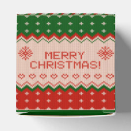 Caixinha De Lembrancinhas Favor Box "CHRISTMAS KNIT" Gift Box