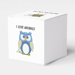 Caixinha De Lembrancinhas Favor Box "I Love Animal"