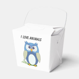 Caixinha De Lembrancinhas Favor Box "I Love Animal"