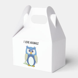 Caixinha De Lembrancinhas Favor Box "I Love Animal"