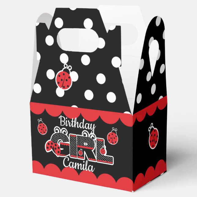 Caixinha De Lembrancinhas Favor Box ladybug (Aberto)