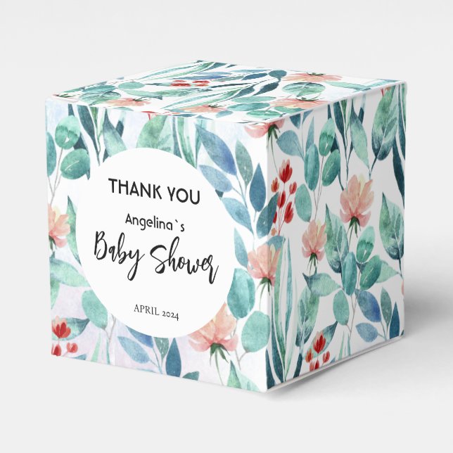 Caixinha De Lembrancinhas Favor Box para chá de fraldas com design bonitinho (Frente)