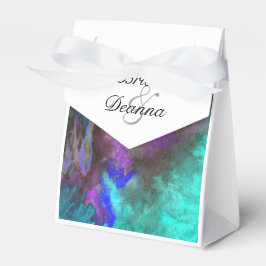 Caixinha De Lembrancinhas Favor da Fusão Teal