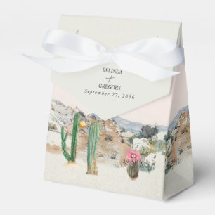 Caixinha De Lembrancinhas Favor de casamento Boho Cactus Deserto Aquarela