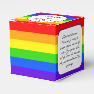 Caixinha De Lembrancinhas Favor de Casamento - Design de Arco-Íris Personali