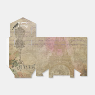 Caixinha De Lembrancinhas Favor de casamento Vintage Paris Shabby Chic