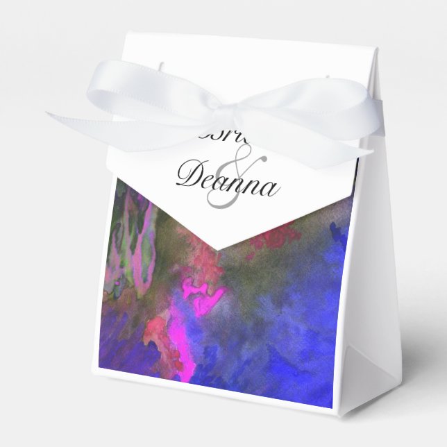 Caixinha De Lembrancinhas Favor de Fusão Azul (Frente)