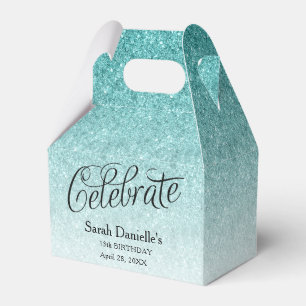 Caixinha De Lembrancinhas Favorito de Aniversário Personalizado de Ombre Az