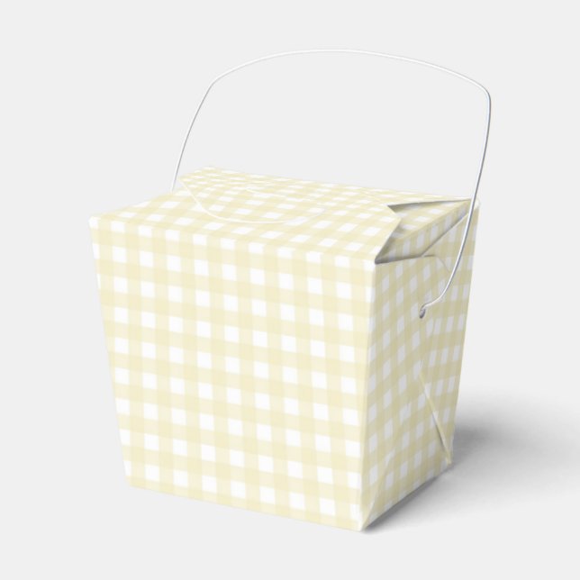 Caixinha De Lembrancinhas Faye e Lauren Pastel Yellow Gingham (Frente)
