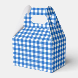Caixinha De Lembrancinhas Faye e Lauren Sky Blue Gingham