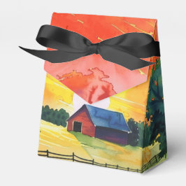 Caixinha De Lembrancinhas Fazenda Red Barn