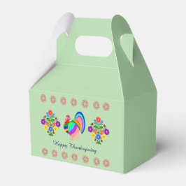 Caixinha De Lembrancinhas Feliz Ação de Graças. Flores design poloneses.