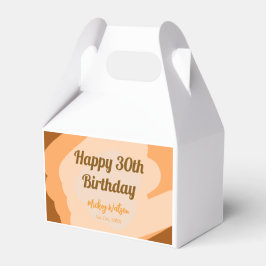 Caixinha De Lembrancinhas Feliz aniversário de 30 anos em madeira rústica de