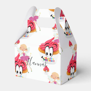 Caixinha De Lembrancinhas Feliz Aniversário Gable Favor Box Fairy Cupcake