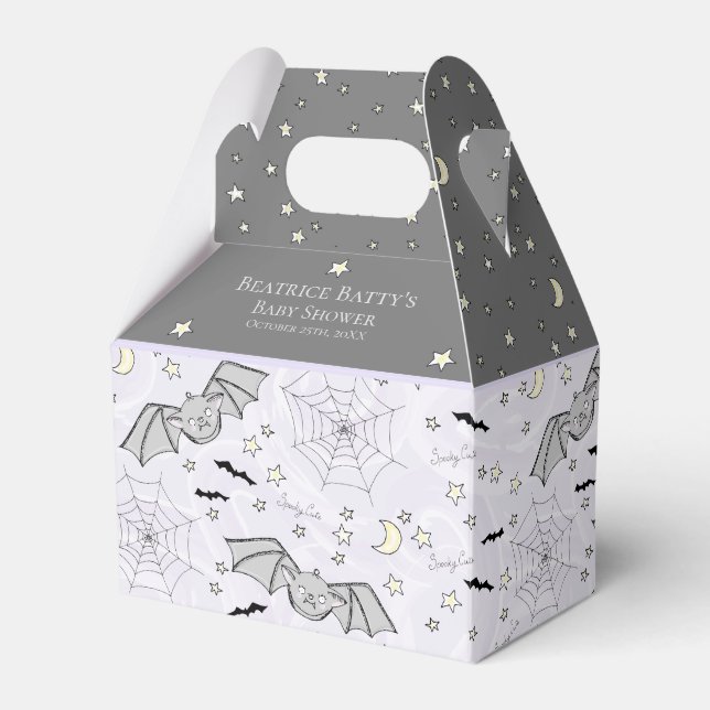 Caixinha De Lembrancinhas Feliz Dia das Bruxas de Bebê Roxo (Frente)