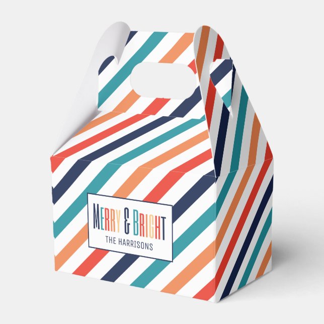 Caixinha De Lembrancinhas Feliz e Brilho Retro Natal (Frente)