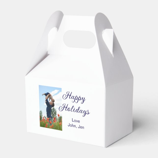 Caixinha De Lembrancinhas Feliz feriado pai filho presentes de Natal (Frente)