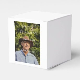 Caixinha De Lembrancinhas Feliz foto de aposentadoria nome ano anos de servi