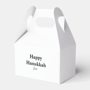 Caixinha De Lembrancinhas Feliz Hanukkah, seu nome de imagem de texto editáv