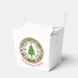 Caixinha De Lembrancinhas Feliz Natal com nome de família