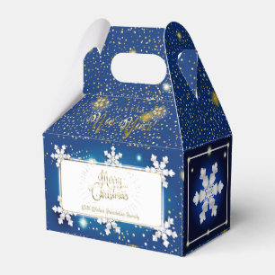 Caixinha De Lembrancinhas Feliz Natal e Ano Novo! Dourado luxo 20XX