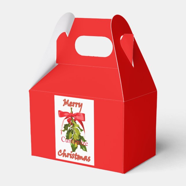 Caixinha De Lembrancinhas Feliz Natal, miserável, vermelho (Frente)