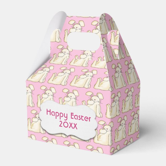 Caixinha De Lembrancinhas Felz pascoa Bunnies (Frente)