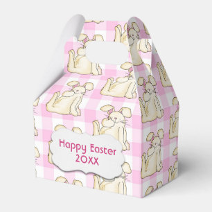 Caixinha De Lembrancinhas felz pascoa Bunnies Em Gingham