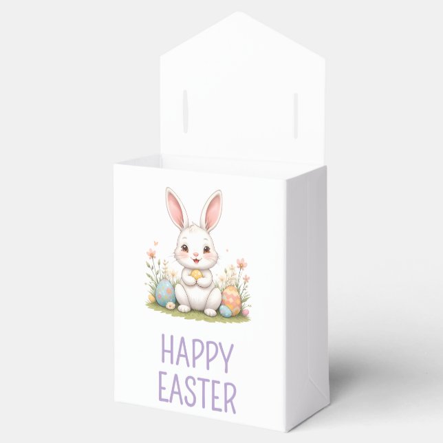 Caixinha De Lembrancinhas Felz pascoa de coelhos de Páscoa de Cana-d'Água (Aberto)