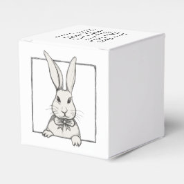 Caixinha De Lembrancinhas Felz pascoa Personalizado Bonito Vintage Bunny Eng