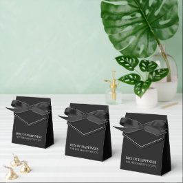 Caixinha De Lembrancinhas Feminine Black Birthday Party Favor Design