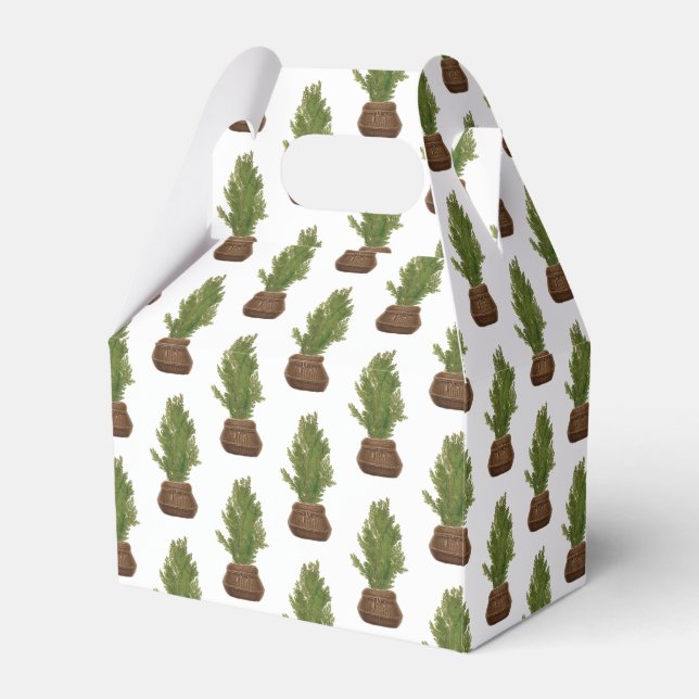 Caixinha De Lembrancinhas Feriado da Árvore de Natal da Moderna Rustic Water (Frente)