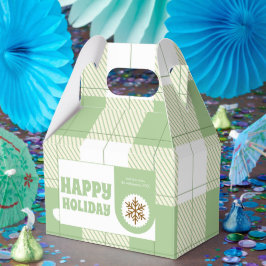 Caixinha De Lembrancinhas Feriado de Xadrez de Gingham Verde e Bonito