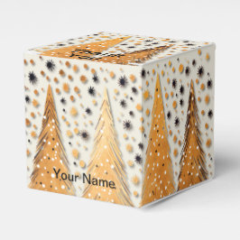 Caixinha De Lembrancinhas Feriados de Flocos de Neve Brilhantes de Árvores d