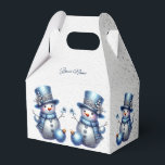 Caixinha De Lembrancinhas Feriados de inverno elegantes do Natal Snowman<br><div class="desc">Feriados Elegantes De Inverno De Snowman Favorecem Caixas. Único,  bonito,  na moda design. Fácil de ser personalizado. O estilo,  o tamanho e as cores da fonte podem ser alterados. Itens correspondentes disponíveis.</div>