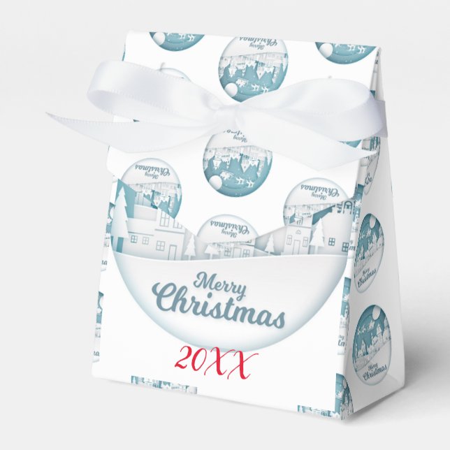 Caixinha De Lembrancinhas Feriados de Natal Modernos e Elegantes (Frente)