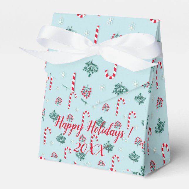 Caixinha De Lembrancinhas Feriados de Natal Modernos e Elegantes (Frente)